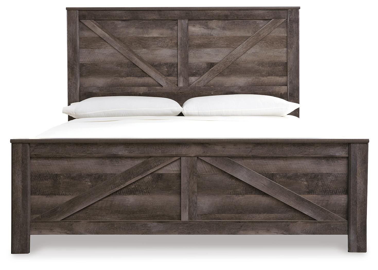 Wynnlow Crossbuck Panel Bed, Dresser, Mirror and Nightstand - Gray (B440-SI) - Image 6
