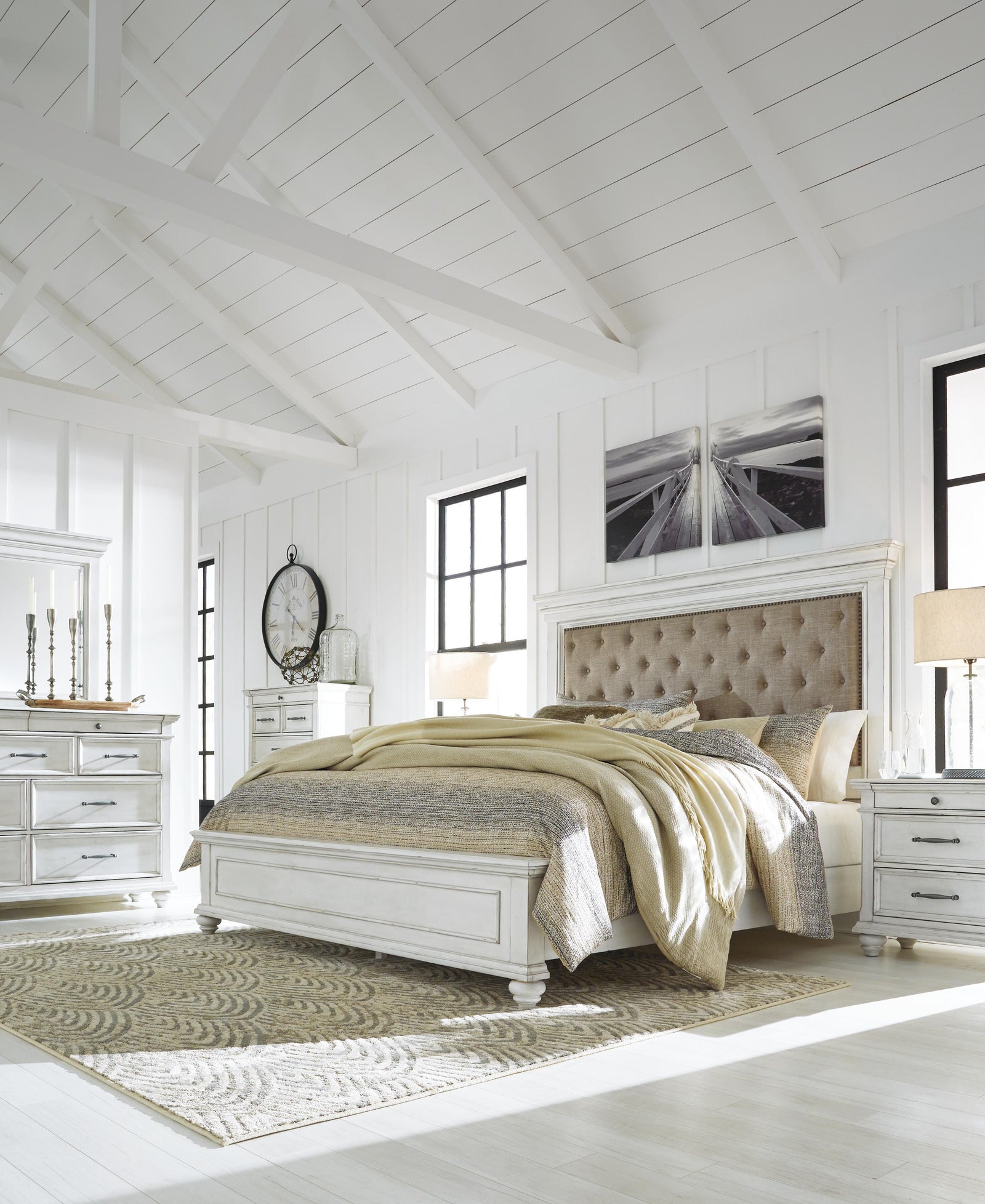 Kanwyn Panel Bed - Whitewash (B777-SI) - Image 8