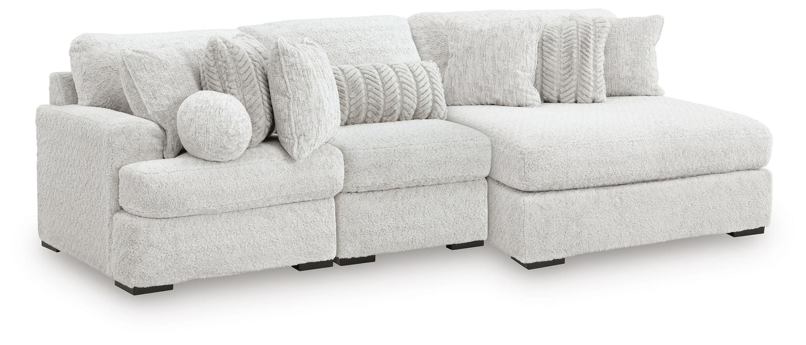 Cuddle Plush 3-Piece Sectional with Chaise (PC59106-SI) - Image 3