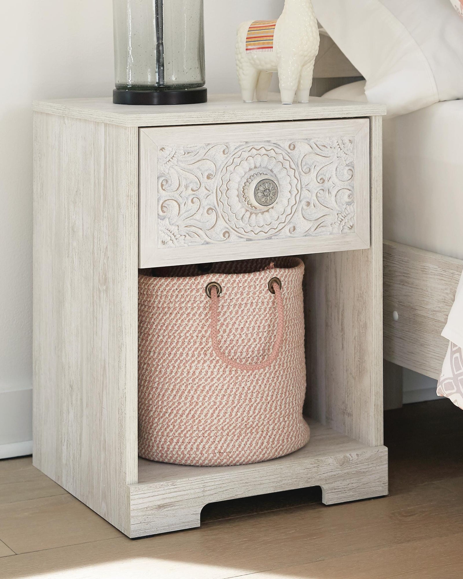 Paxberry Nightstand - Whitewash (EB1811-SI) - Image 2