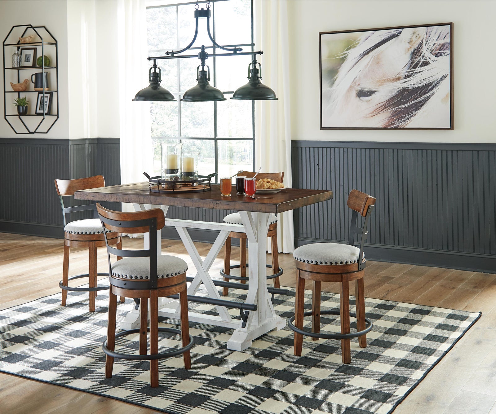 Valebeck Counter Height Dining Table and 4 Barstools (D546-SI) - Image 7