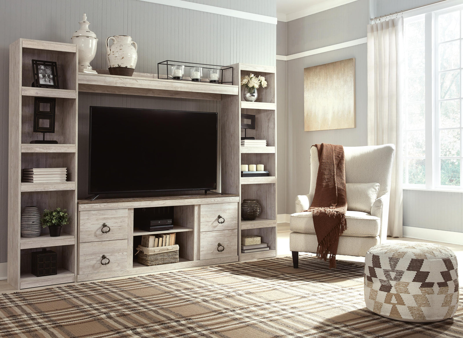 Willowton 4-Piece Entertainment Center (EW0267-SI) - Image 2