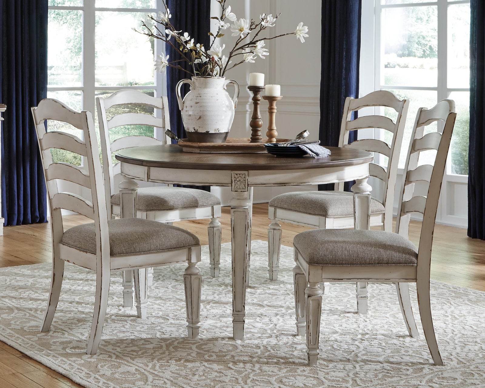 Realyn Dining Table and 4 Chairs (D743-SI) - Image 3