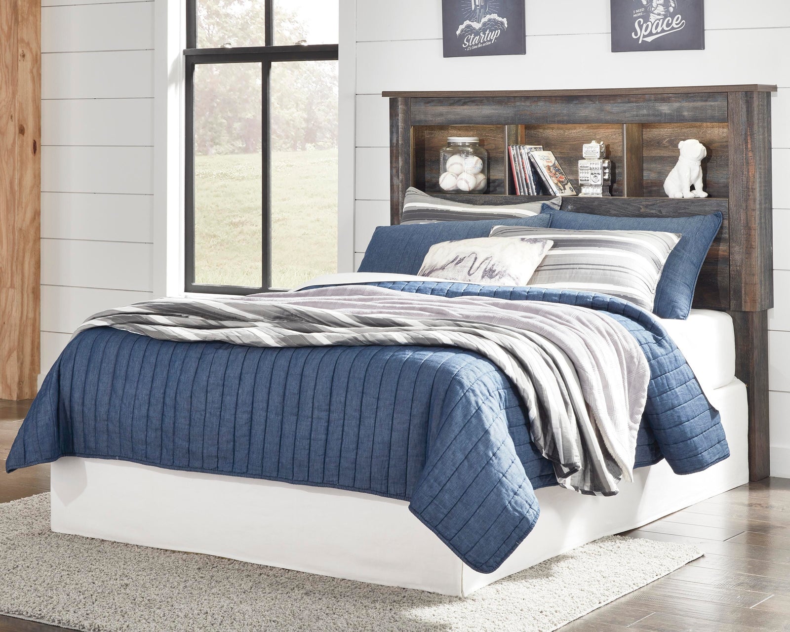 Drystan Bookcase Headboard - Multi (B211-SI) - Image 2