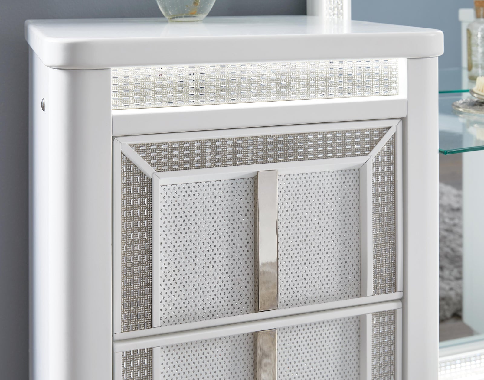 Chalanna Vanity with Mirror (Youth) - White (B822-SI) - Image 8