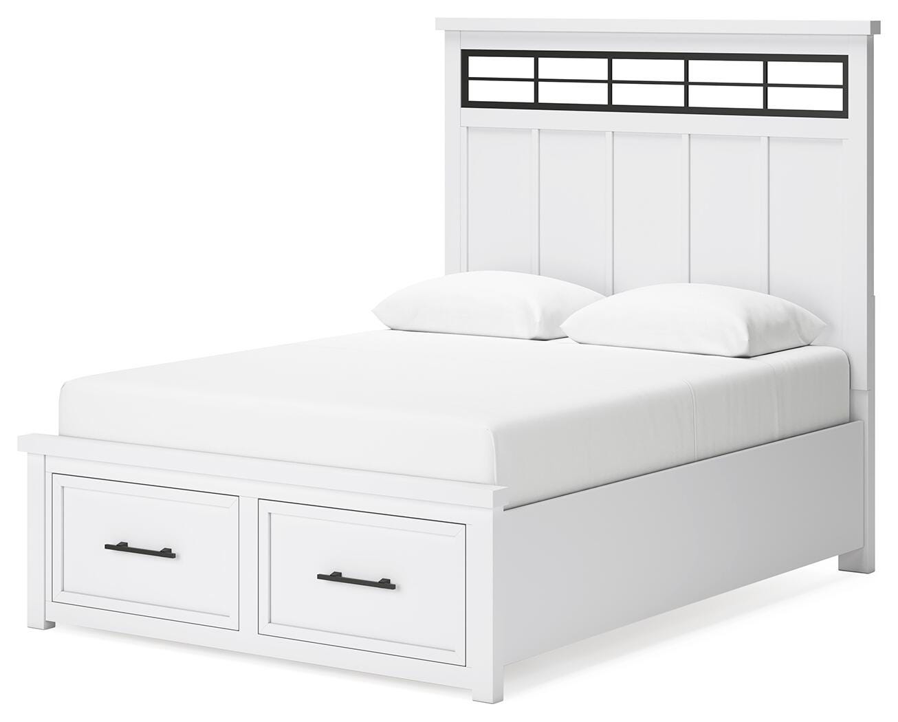 Ashbryn Panel Storage Bed, Dresser and Mirror - White/Natural (B844-SI) - Image 9