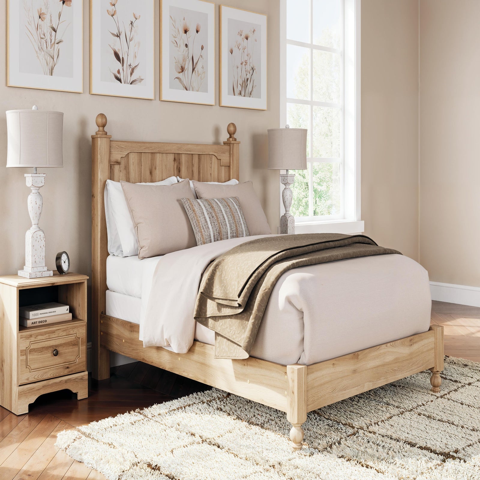 Aleaport Full Panel Bed, Dresser and Mirror (PCB1075-SI) - Image 17