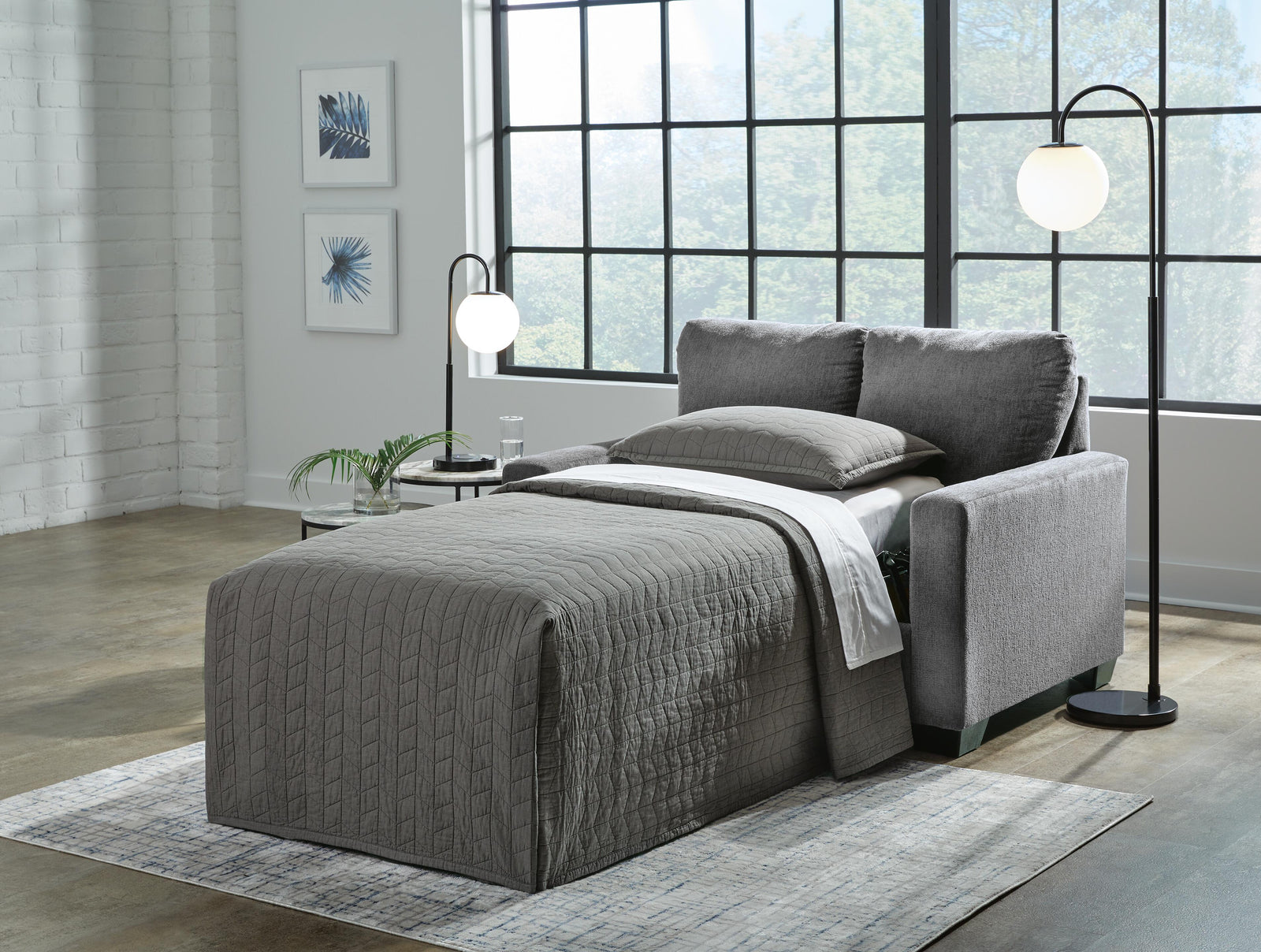 Rannis Twin Sofa Sleeper (53602-SI) - Image 6