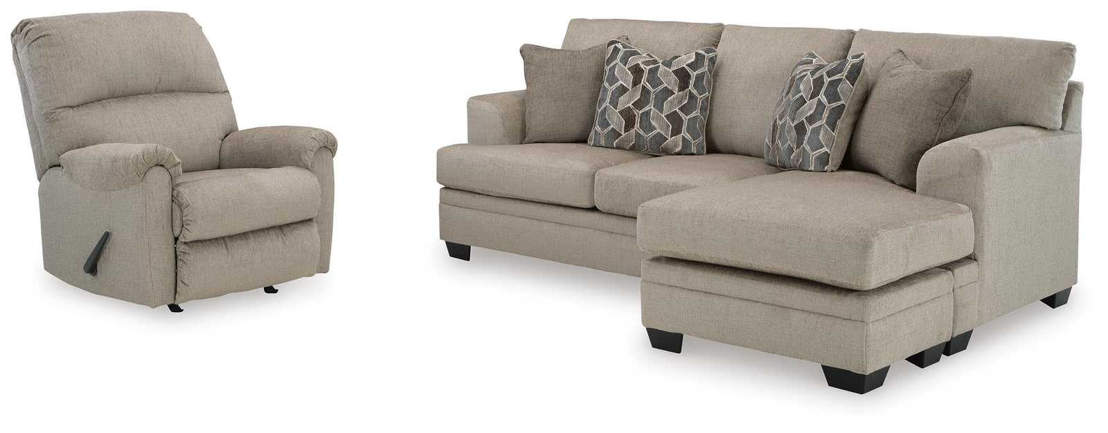 Stonemeade Sofa Chaise and Recliner (59504-SI)