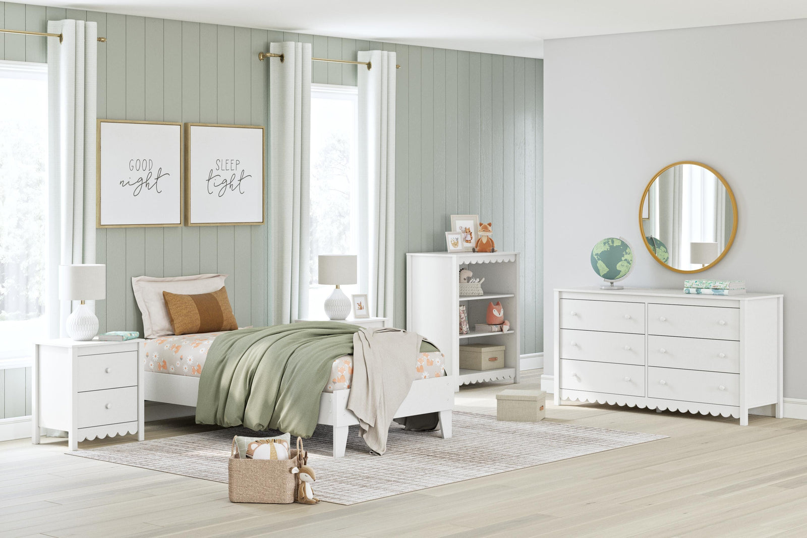 Hallityn Platform Bed (Youth) - White (EB1810-SI) - Image 18