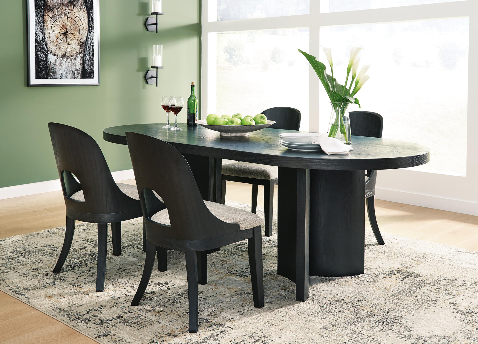 Rowanbeck Dining Table and 4 Chairs (D821-SI) - Image 11