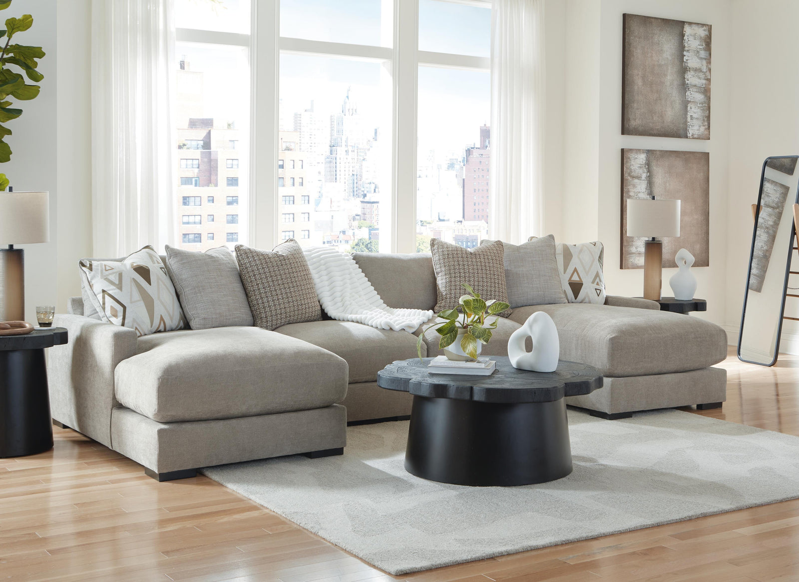 Aslan Court 4-Piece Sofa Pit Sectional (20305-SI) - Image 4