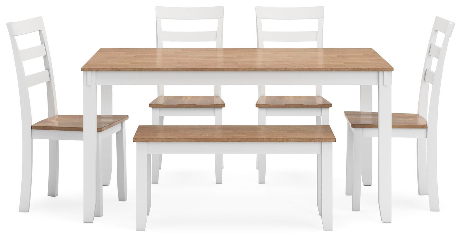 Gesthaven Dining Table with 4 Chairs and Bench (Set of 6) (D398-SI) - Image 4