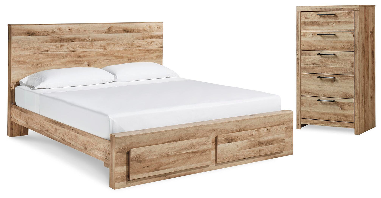 Hyanna Panel Storage Bed and Chest - Tan Brown (B1050-SI)
