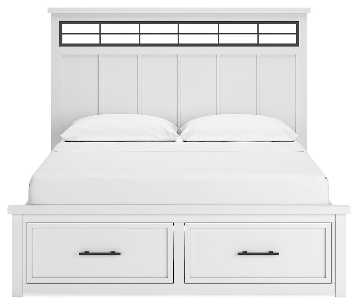 Ashbryn Panel Storage Bed - White/Natural (B844-SI) - Image 4