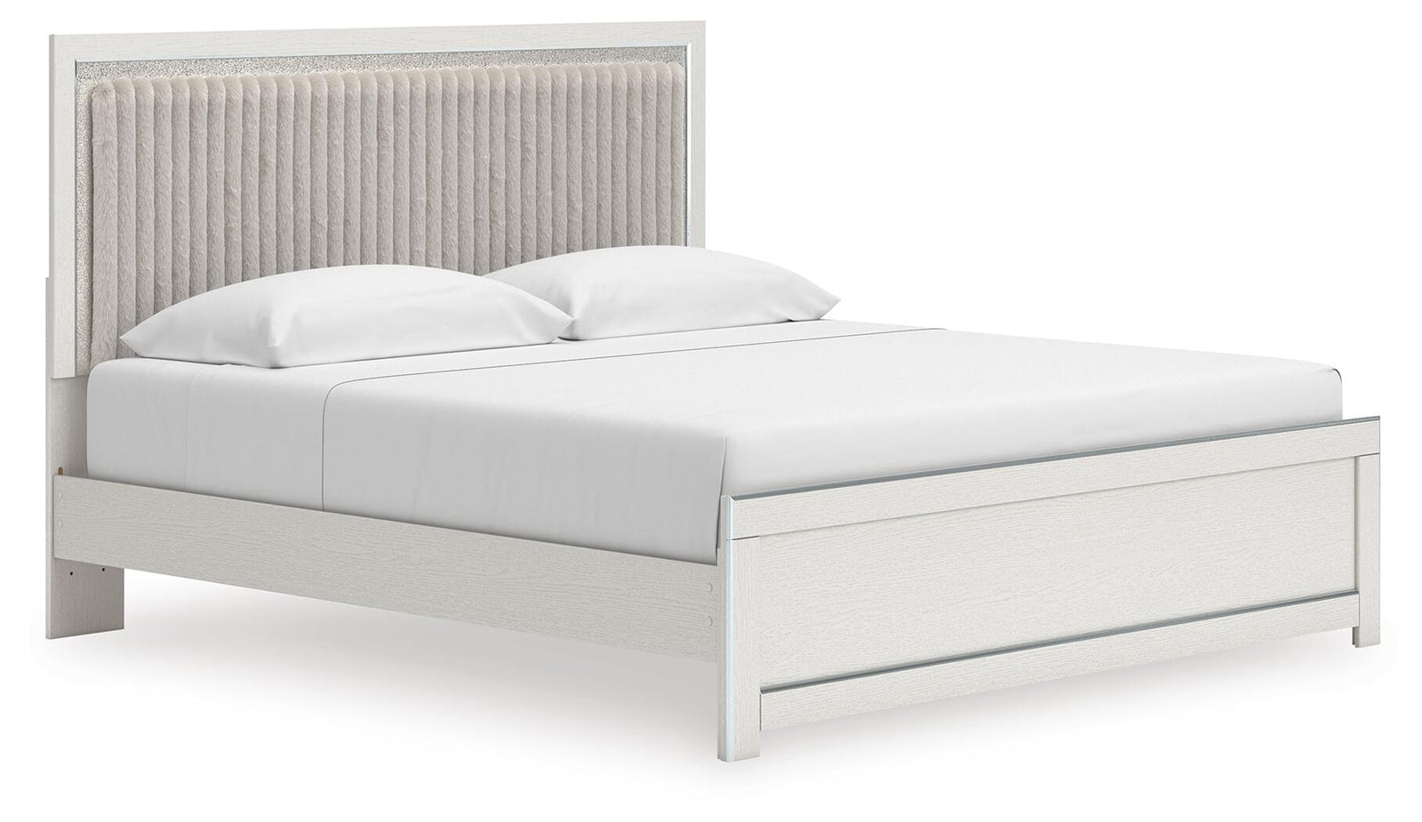 Zuraleus King Upholstered Panel Platform Bed (PCB3381-SI)