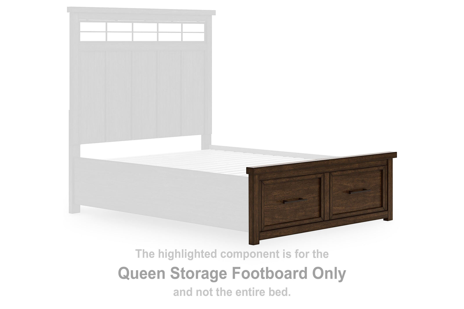 Taffenbrook Storage Footboard - Medium Brown (B849-SI) - Image 2