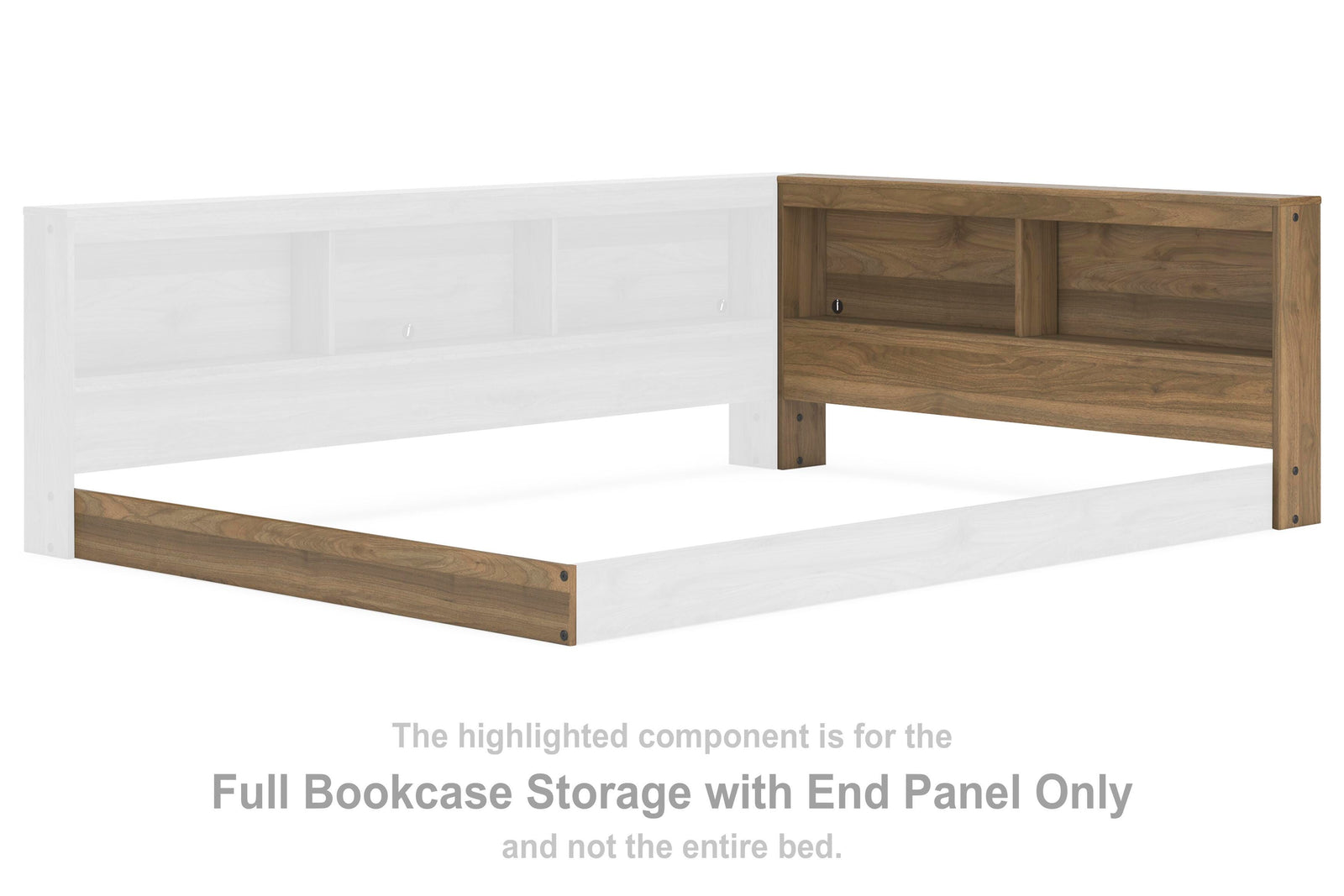 Deanlow Bookcase Storage with End Panel (Youth) - Honey (EB1866-SI)