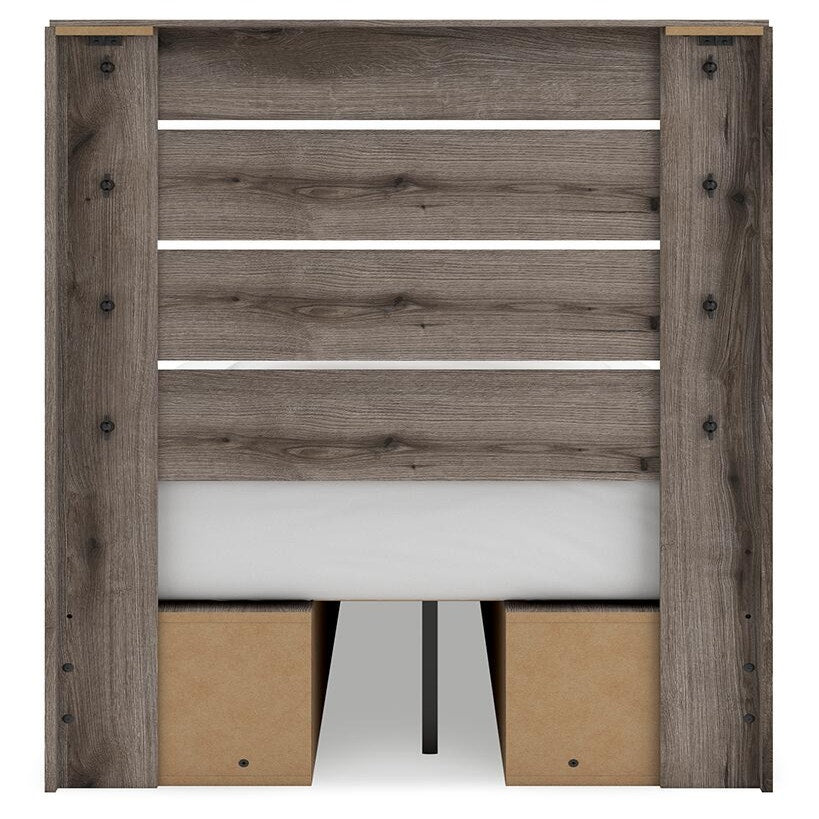 Graystorm Twin Panel Bed with Storage (PCB2405-SI) - Image 6