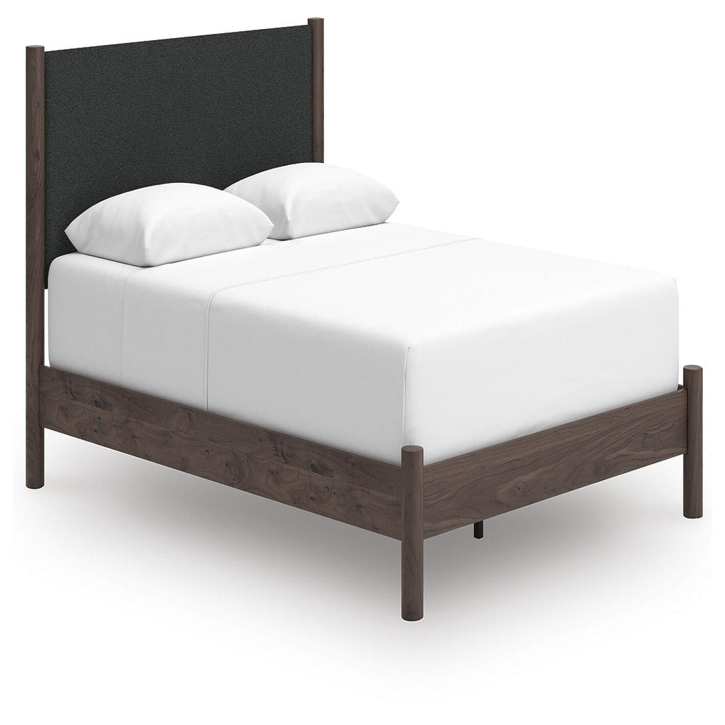 Pamytta Queen Upholstered Panel Bed, Dresser and Mirror (PCB2614-SI) - Image 10