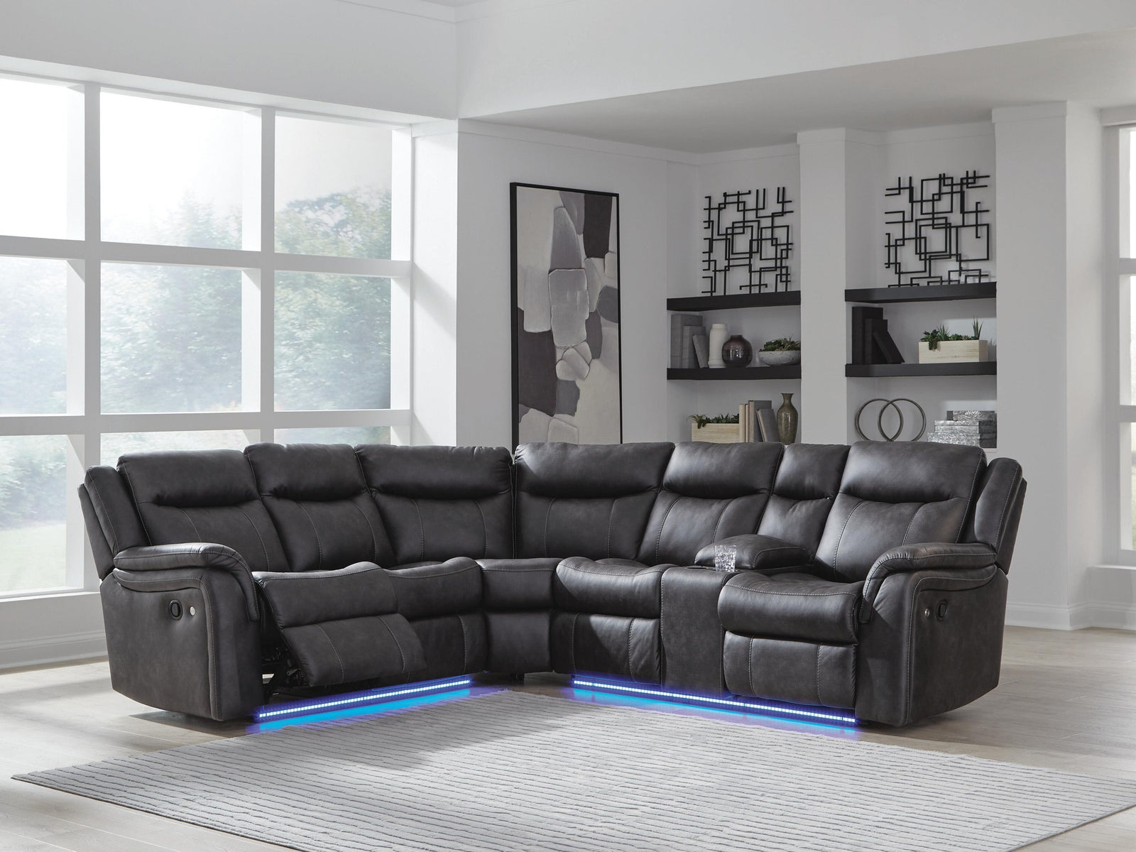 Sultan Meadow 2-Piece Reclining Sectional (PC13001-SI) - Image 4