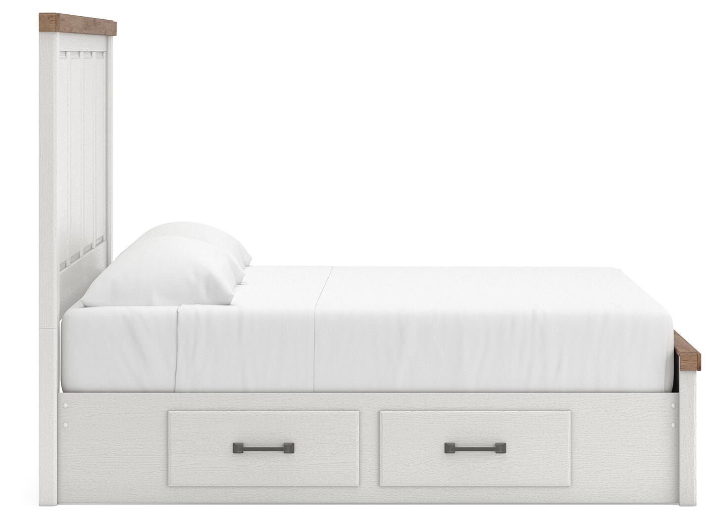 Savonport Panel Storage Bed - White/Brown (B4615-SI) - Image 6
