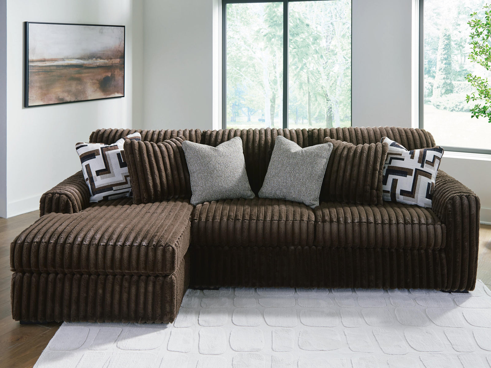 Midnight-Madness 2-Piece Sectional Sofa with Chaise (98104-SI) - Image 2