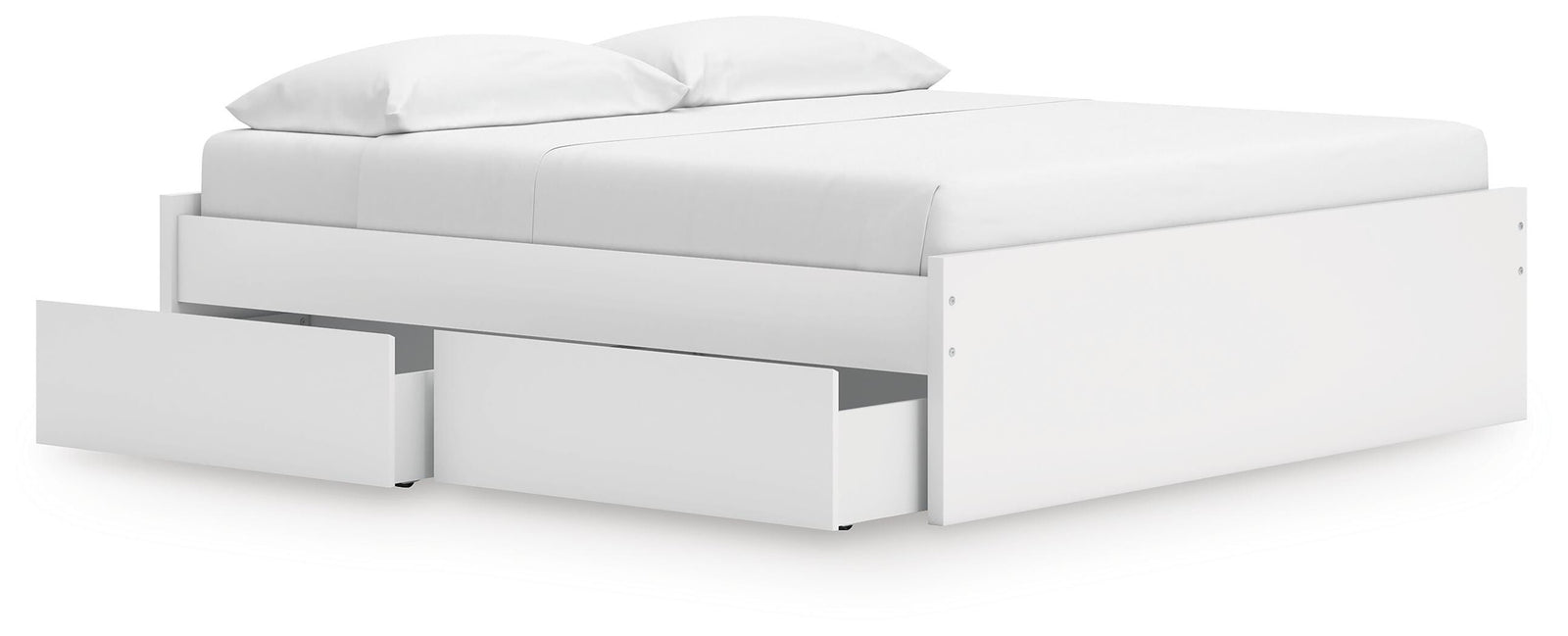 Onita Platform Bed with 1 Side Storage - White (EB9630-SI) - Image 2