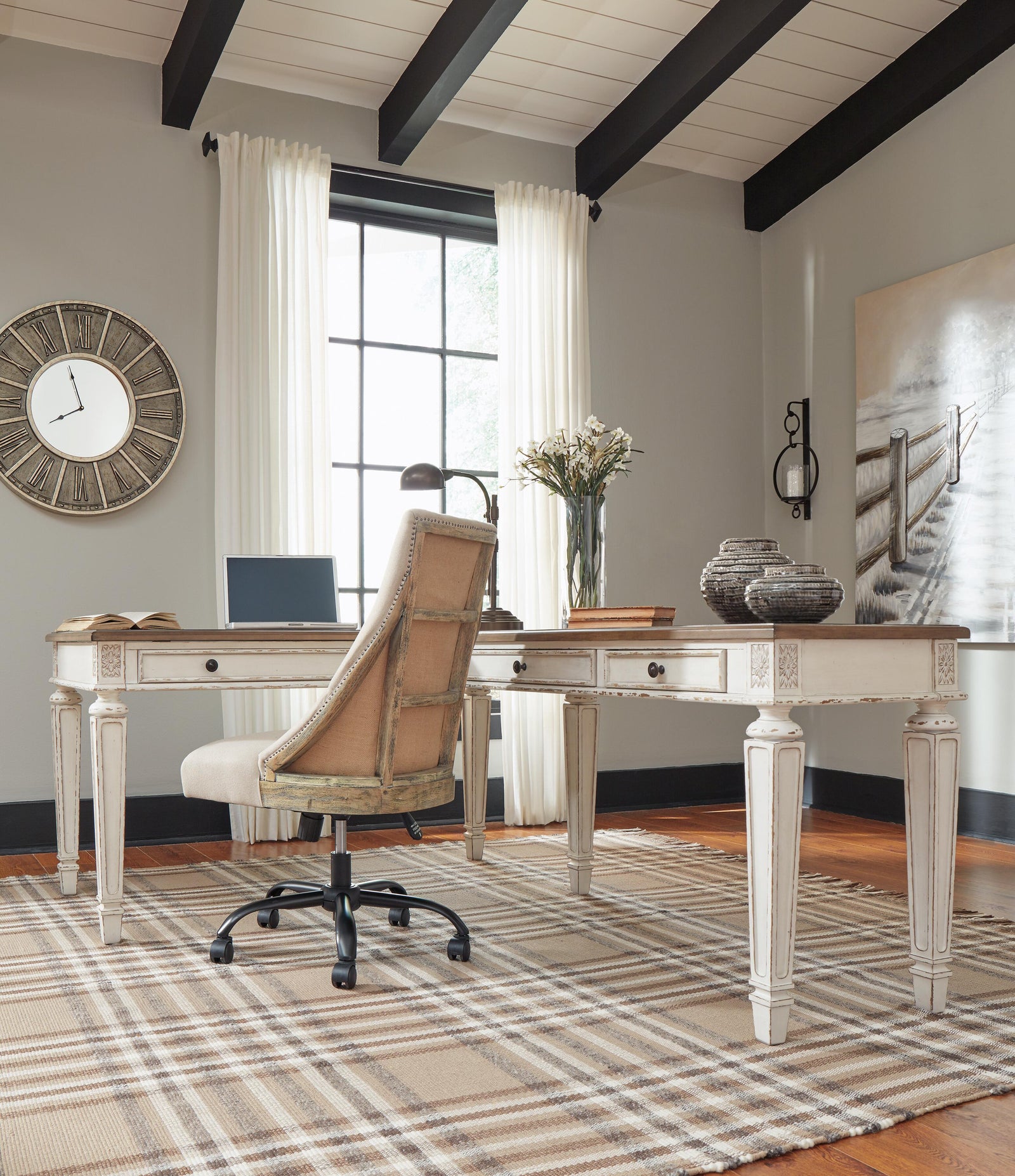 Realyn 2-Piece Home Office Lift Top Desk (H743-SI) - Image 10