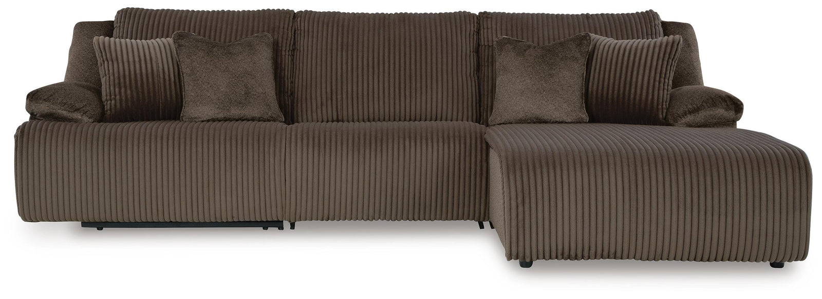 Top Tier 3-Piece Reclining Sectional Sofa Chaise (92705-SI)