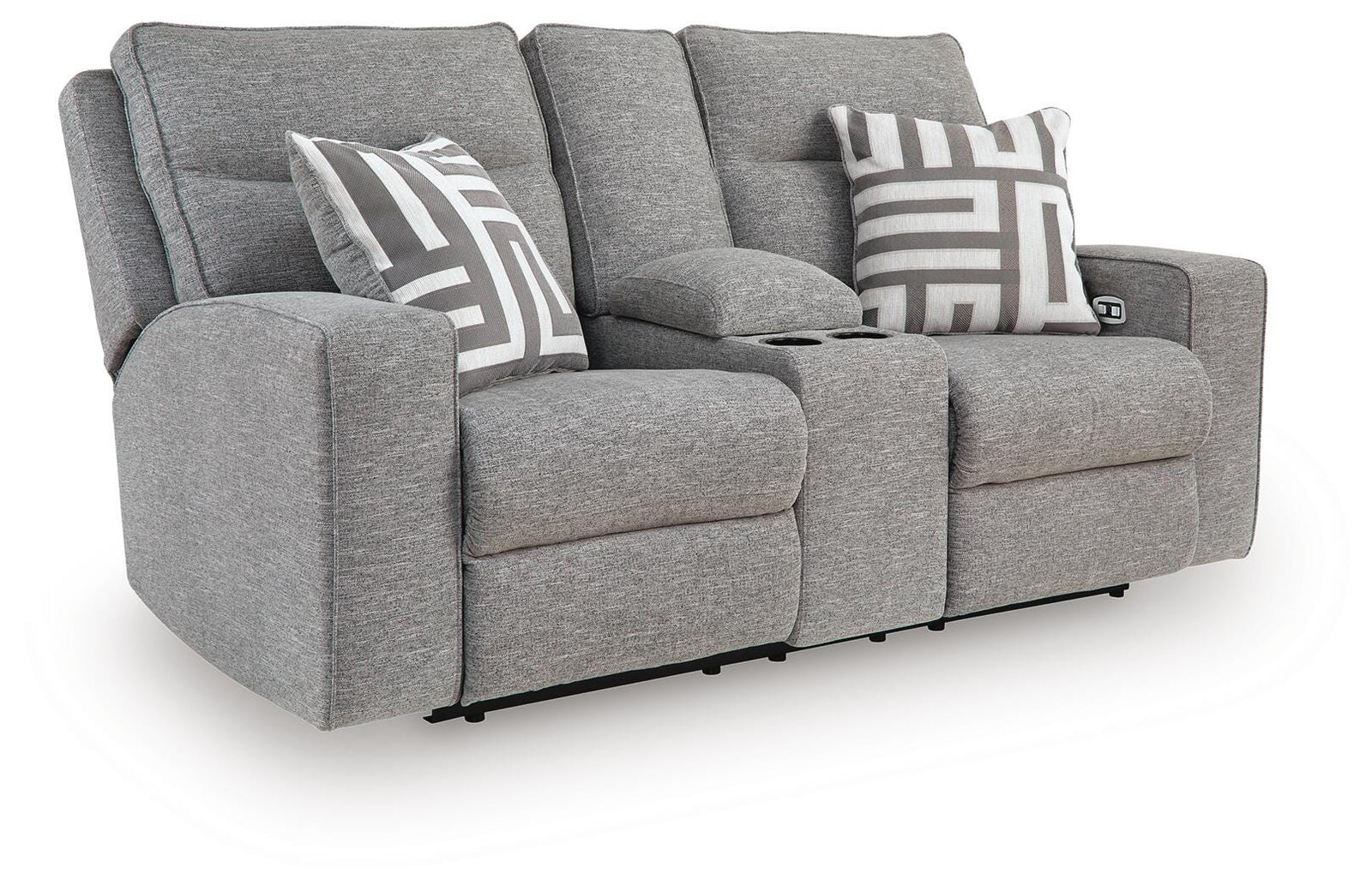 Biscoe Power Reclining Loveseat with Console (90503-SI) - Image 3