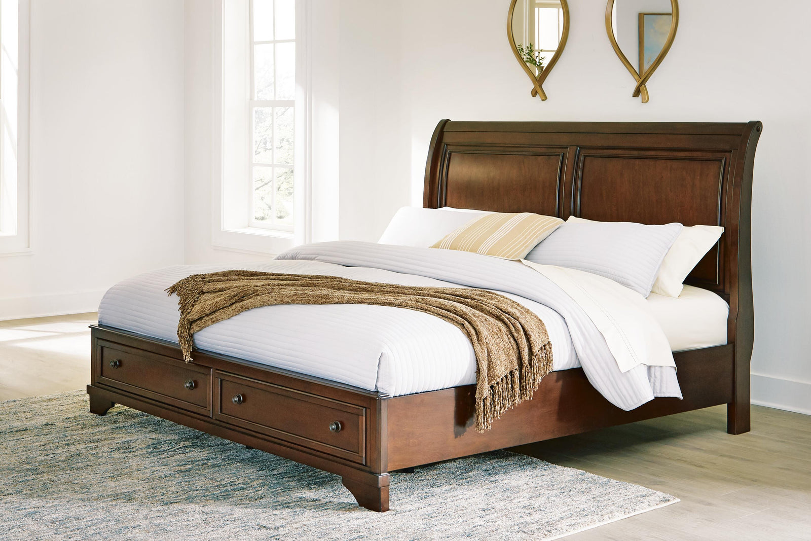 Trellington Sleigh Storage Bed - Brown (B716-SI) - Image 5
