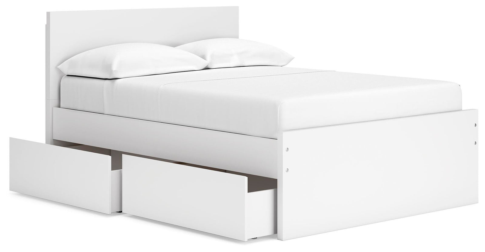 Onita Panel Platform Bed with 1 Side Storage (Youth) - White (EB9630-SI) - Image 4
