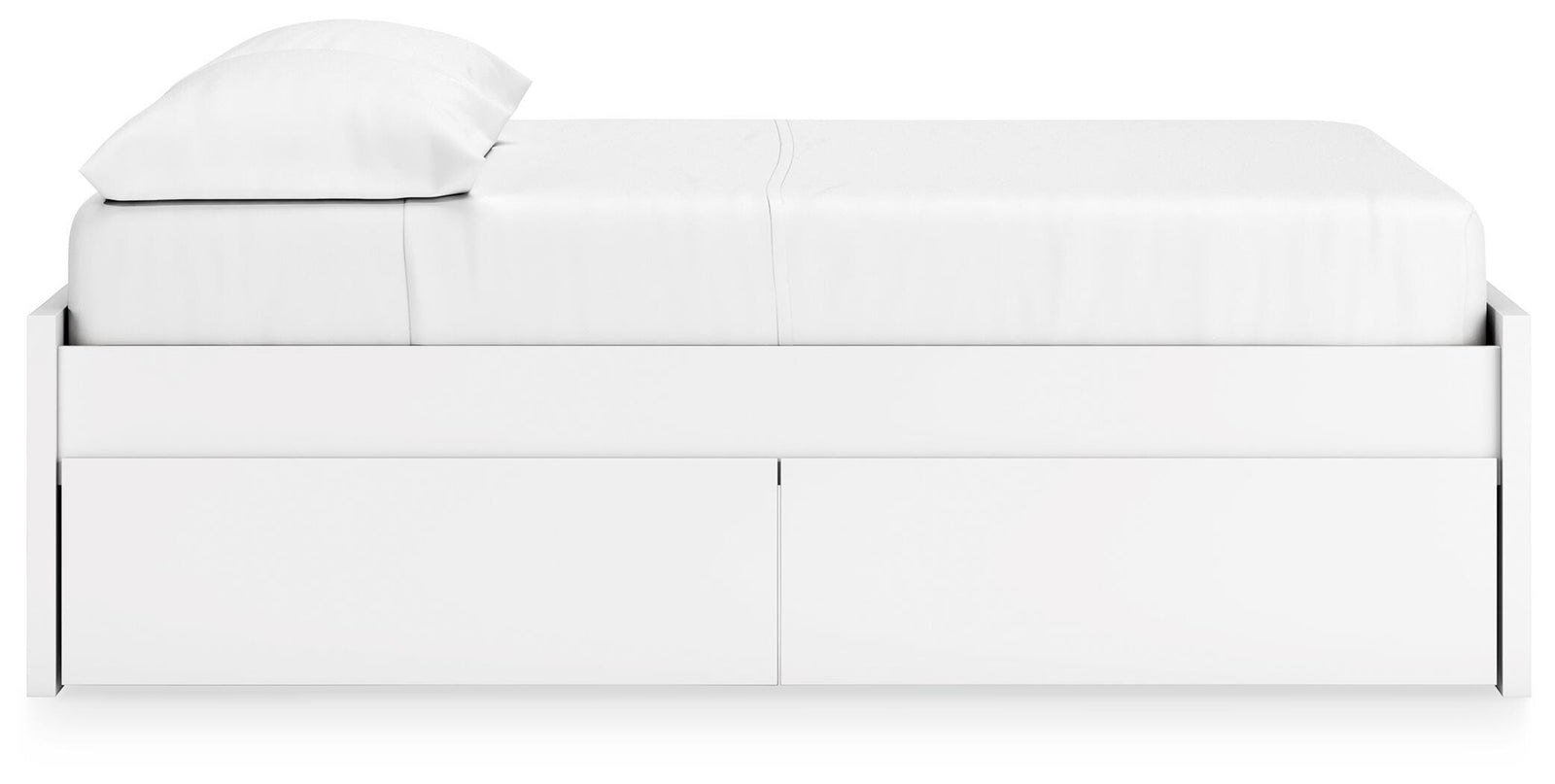 Onita Platform Bed with 2 Side Storage (Youth) - White (EB9630-SI) - Image 8