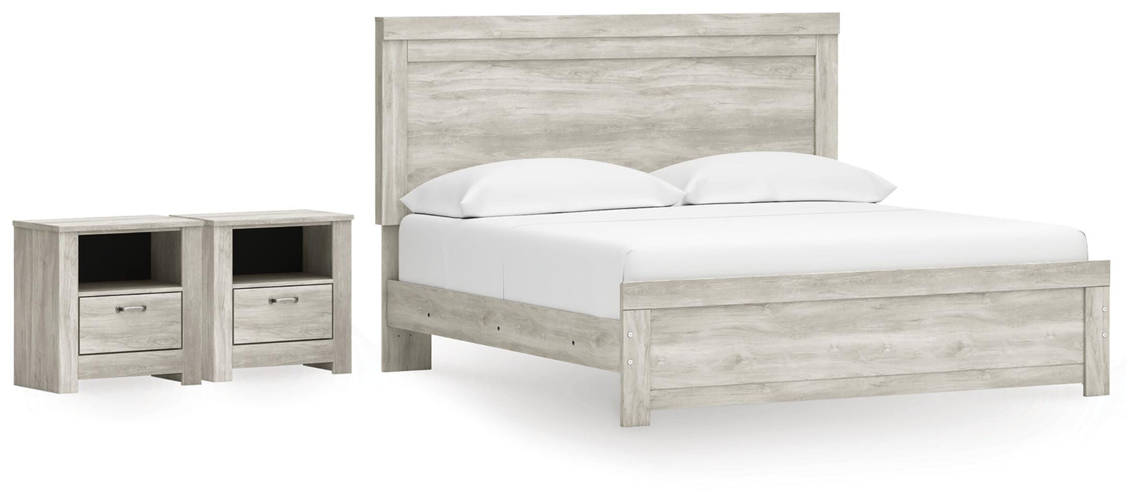 Bellaby Panel Bed and 2 Nightstands (B331-SI)