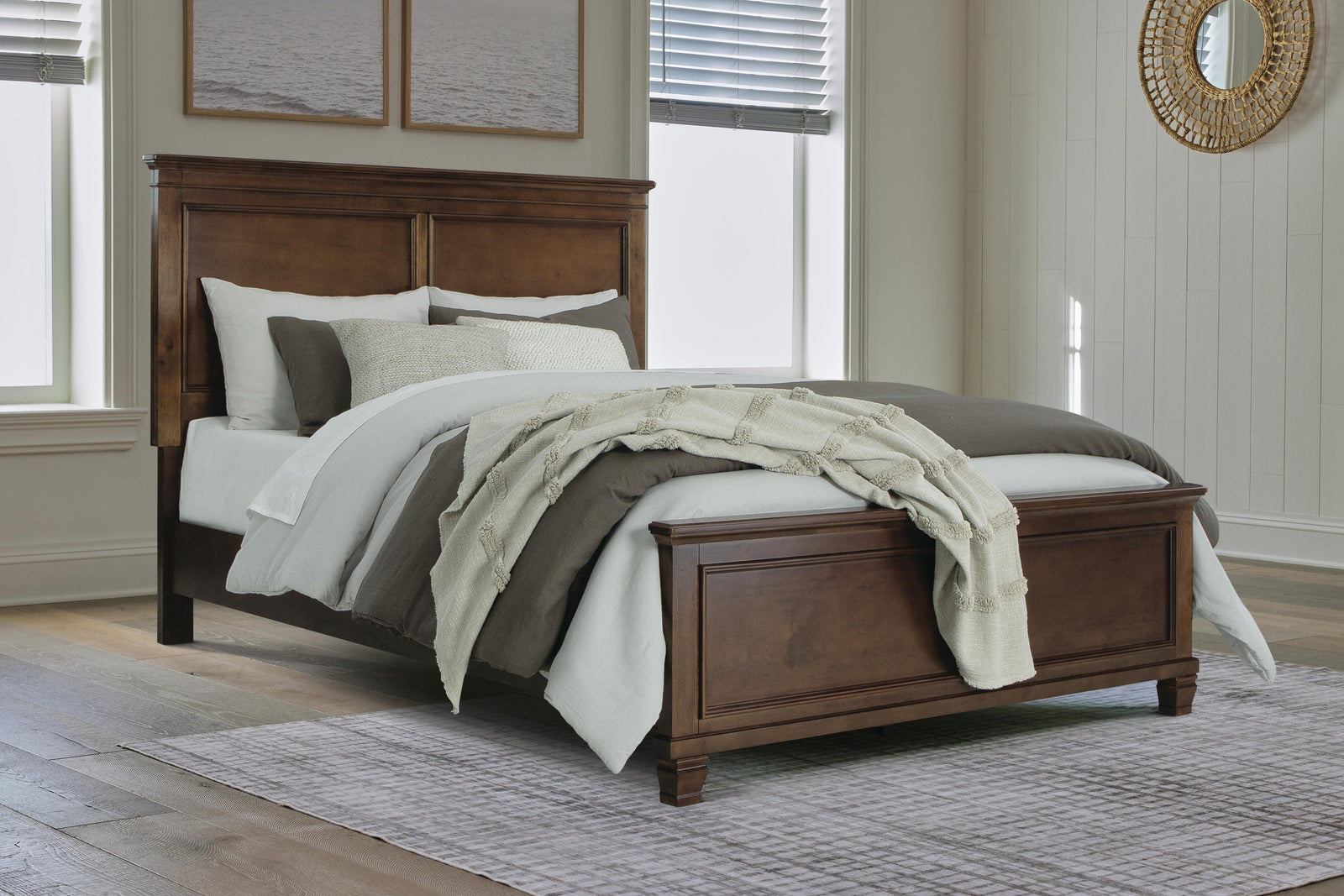 Danabrin Panel Bed, Dresser, Mirror and Nightstand - Brown (B685-SI) - Image 24
