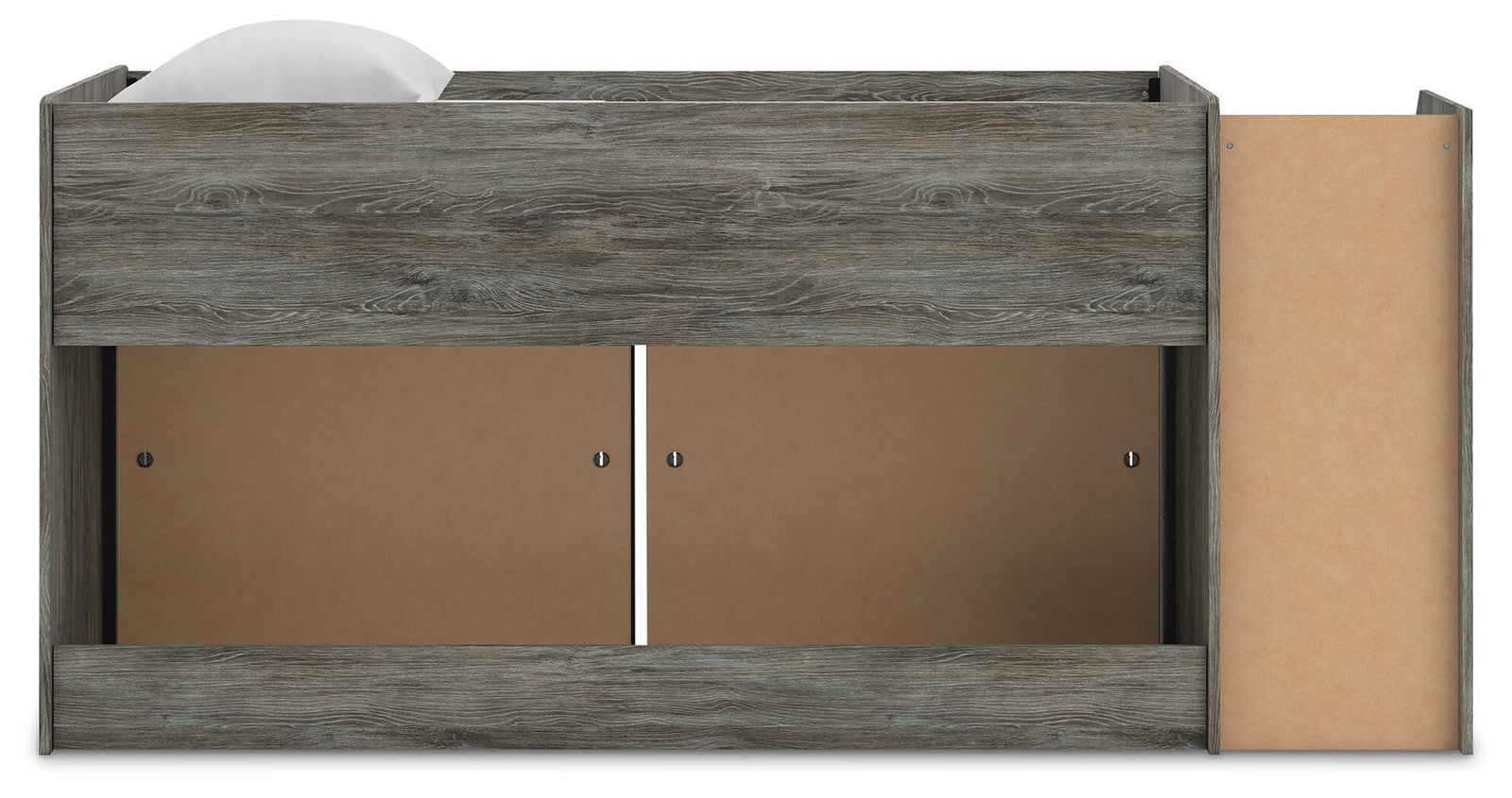 Frandern Loft Bed with Bookcase Storage (Youth) - Warm Gray (B4480-SI) - Image 6