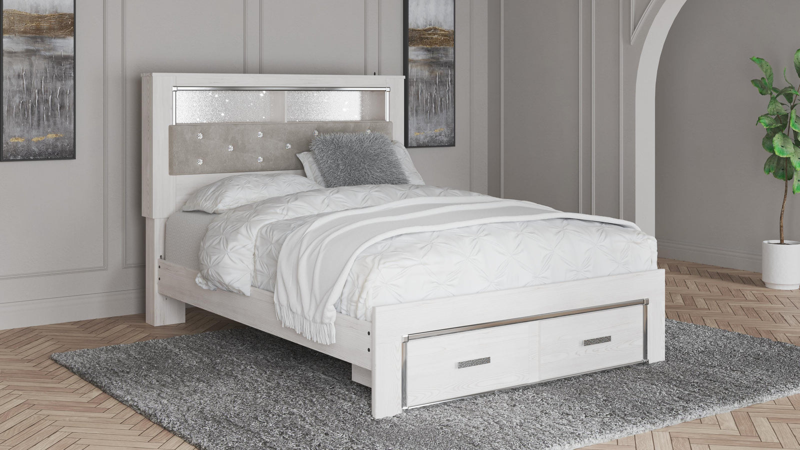 Altyra Bookcase Storage Bed, Dresser and Mirror (B2640-SI) - Image 17