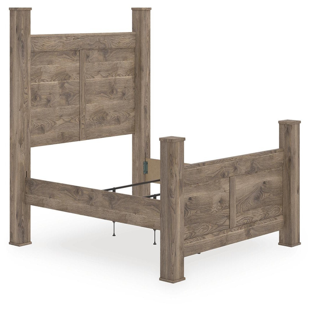 Rusticott King Poster Bed, Dresser, Mirror and Nightstand (PCB2260-SI) - Image 11
