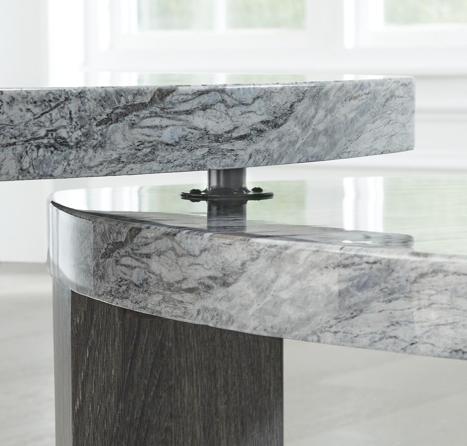 Surmour Stacked Coffee Table - Gray/Brown (T600-SI) - Image 7