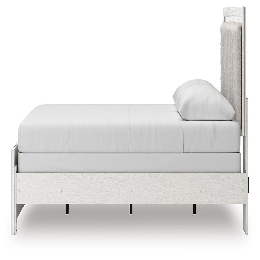 Zuraleus Queen Upholstered Panel Bed, Dresser and Mirror (PCB3381-SI) - Image 13