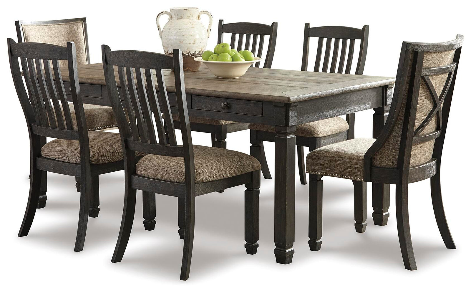 Tyler Creek Dining Table with 6 Chairs (D736-SI)