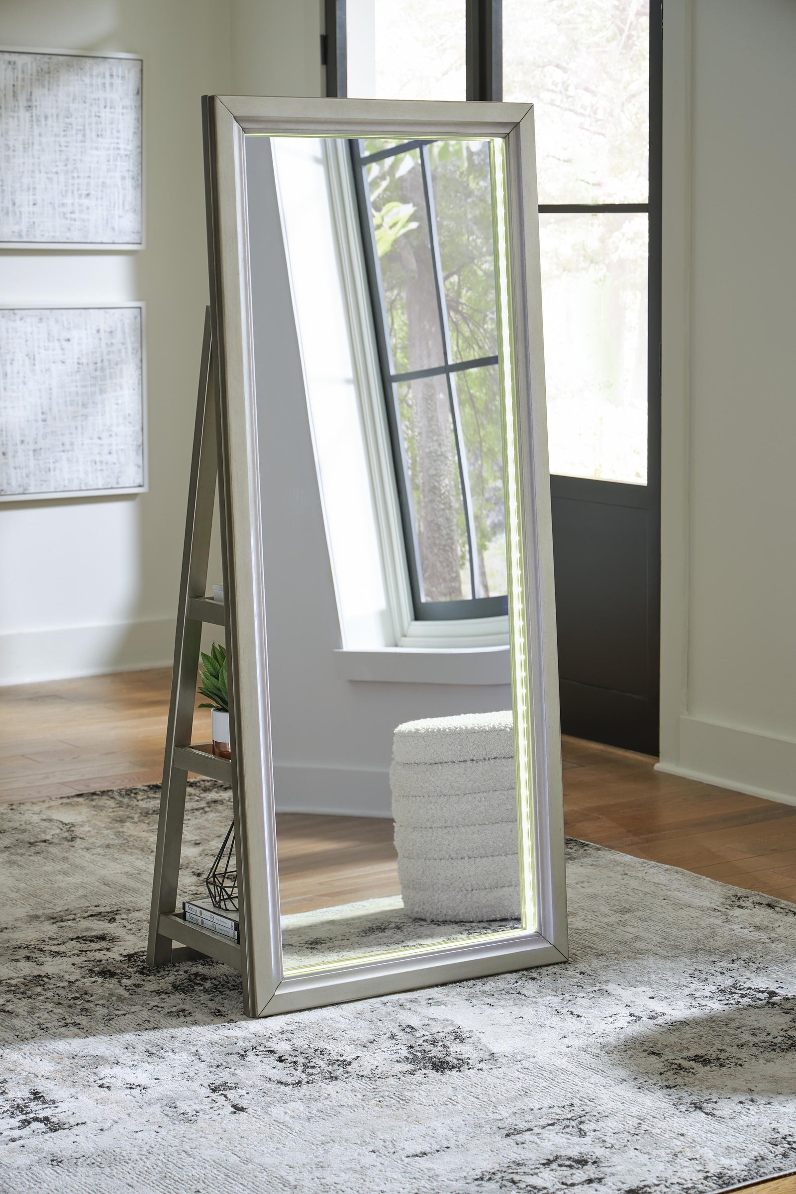 Evesen Floor Standing Mirror/Storage (A8010380-SI) - Image 27