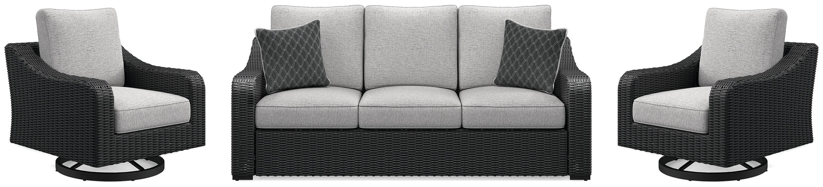Beachcroft Outdoor Sofa and 2 Lounge Chairs (P792-SI)