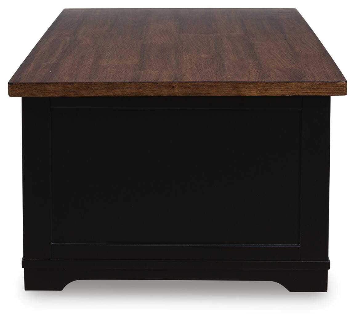 Wildenauer Lift-Top Coffee Table - Brown/Black (T664-SI) - Image 5
