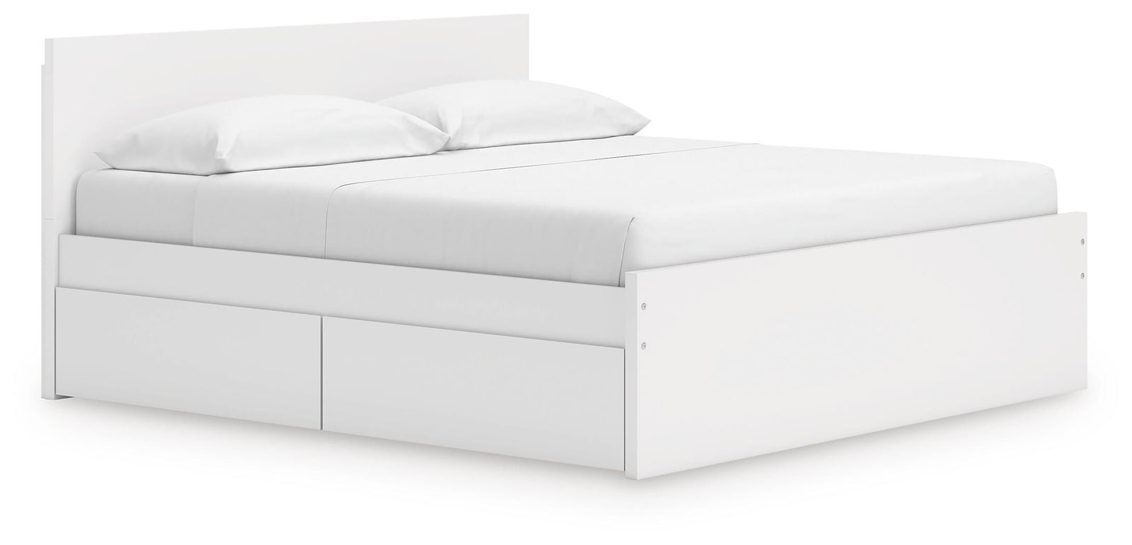 Onita Panel Platform Bed with Storage - White (EB9630-SI)