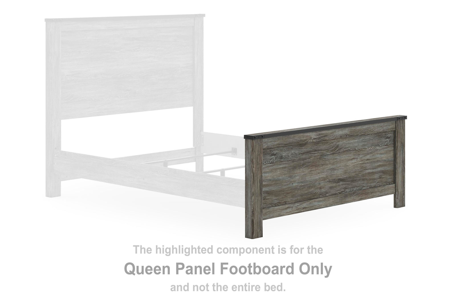 Frandern Panel Footboard - Gray (B4480-SI)