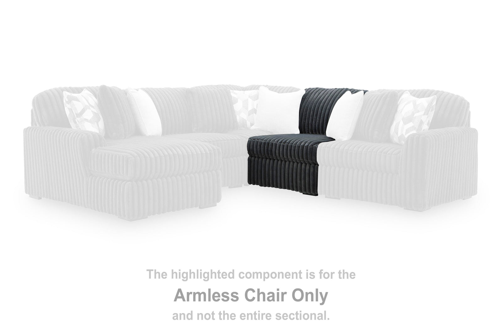Midnight-Madness Right-Arm Facing Corner Chaise (98105-SI) - Image 12