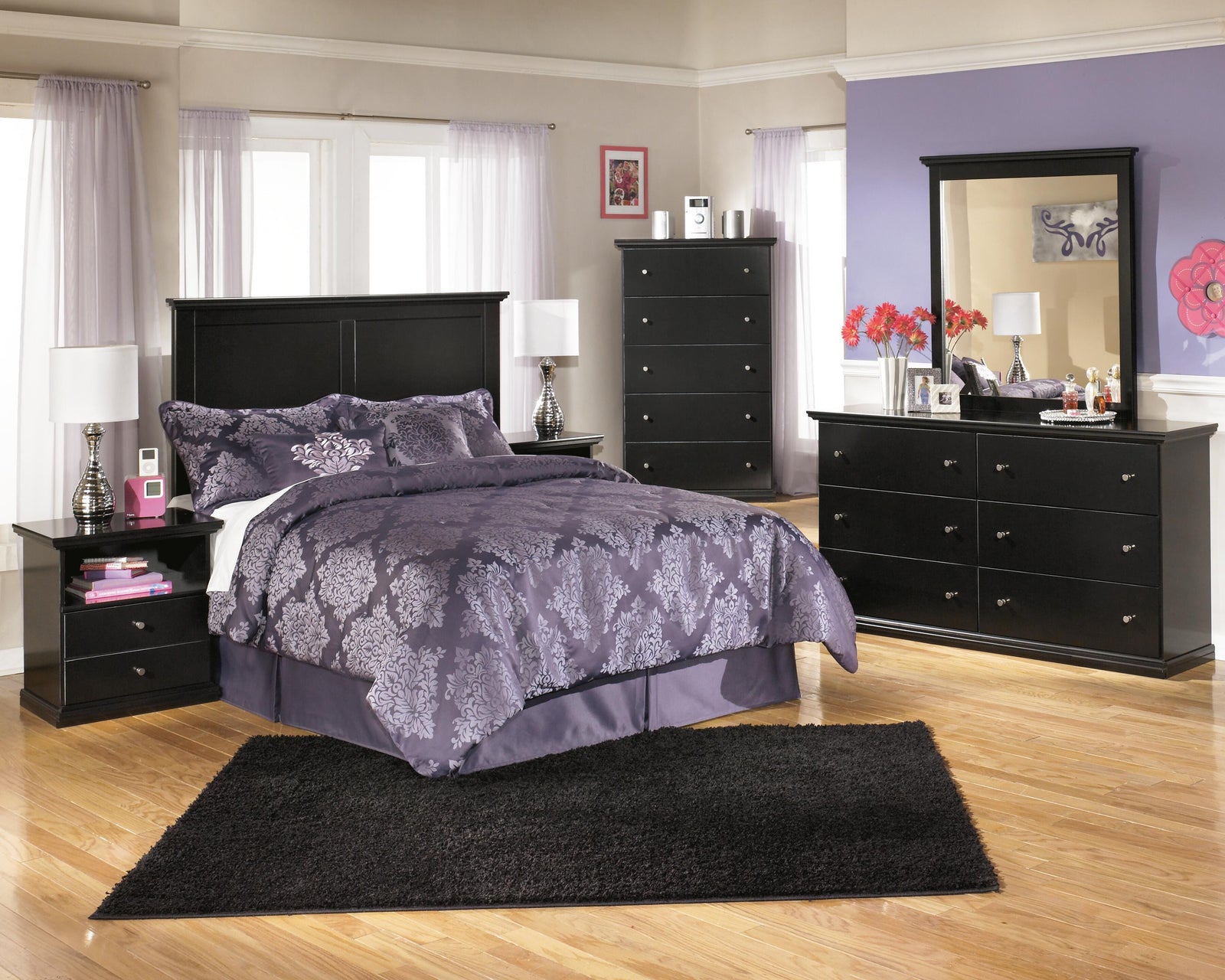 Maribel Chest of Drawers - Black (B138-SI) - Image 8
