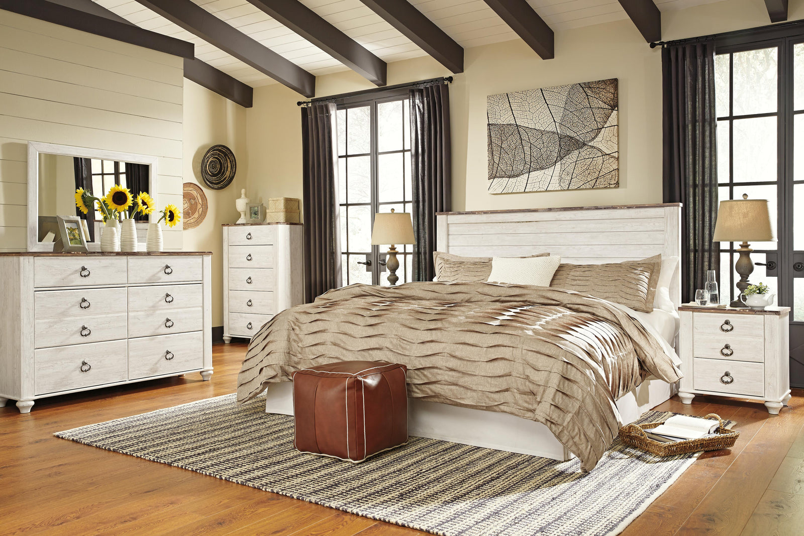 Willowton Panel Headboard - Whitewash (B267-SI) - Image 24